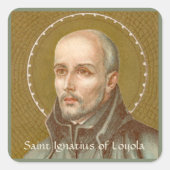 St. Ignatius Loyola (JM 27; Detail) Vierkante Sticker (Voorkant)