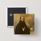 St.Ignatius Loyola Vierkante Button 5,1 Cm (Voorkant /achterkant)