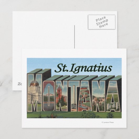 St. Ignatius, Montana Briefkaart (Voorkant / Achterkant)