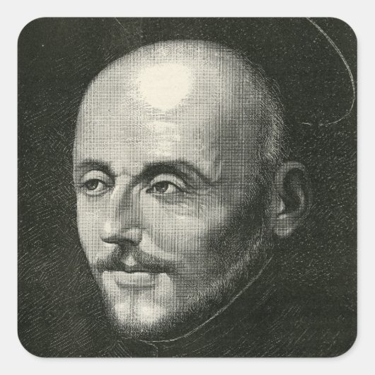 St. Ignatius van Loyola Vierkante Sticker (Voorkant)