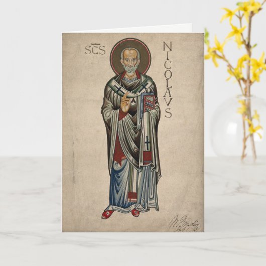 St Inkeping Sinterklaas van de Waterverf van Myra Kaart (Gele Bloem)