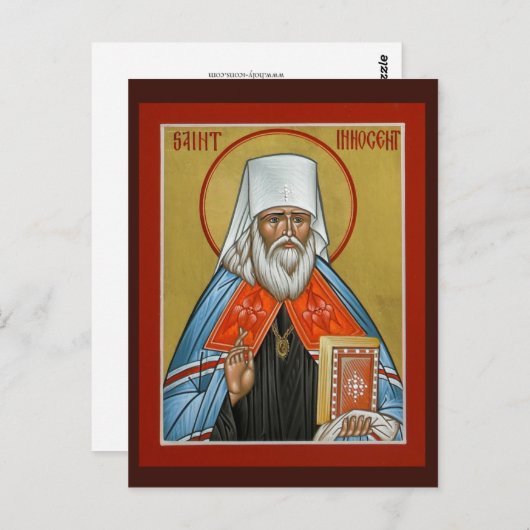 St. Innocent of Alaska Prayer Card Briefkaart (Voorkant / Achterkant)