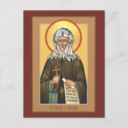 St. Isaac de Syrische gebedskaart Briefkaart (Voorkant)