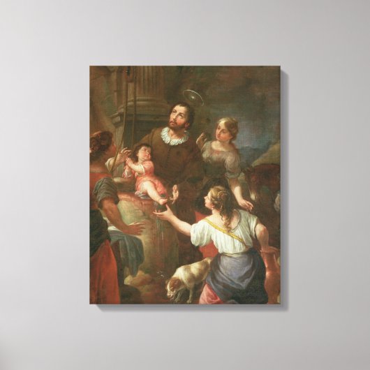 St. Isidore en het wonder bij de Well Canvas Afdruk (Voorkant)