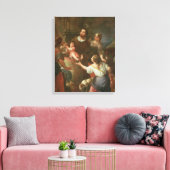 St. Isidore en het wonder bij de Well Canvas Afdruk (Insitu (Woonkamer))