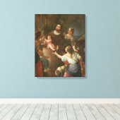 St. Isidore en het wonder bij de Well Canvas Afdruk (Insitu (Houten vloer))