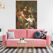 St. Isidore en het wonder bij de Well Canvas Afdruk (Insitu (Woonkamer))