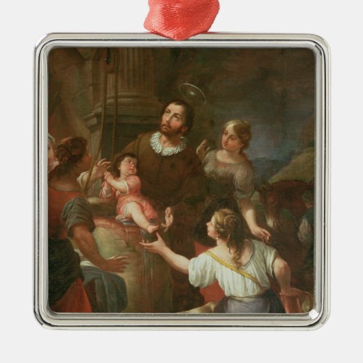 St. Isidore en het wonder bij de Well Metalen Ornament (Voorkant)