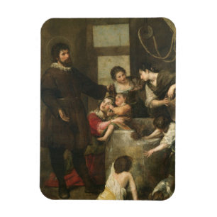 St. Isidore redt een kind dat in een handdoek was Magneet
