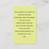 St. Isidorus Gebed Kaart Visitekaartje (Achterkant)