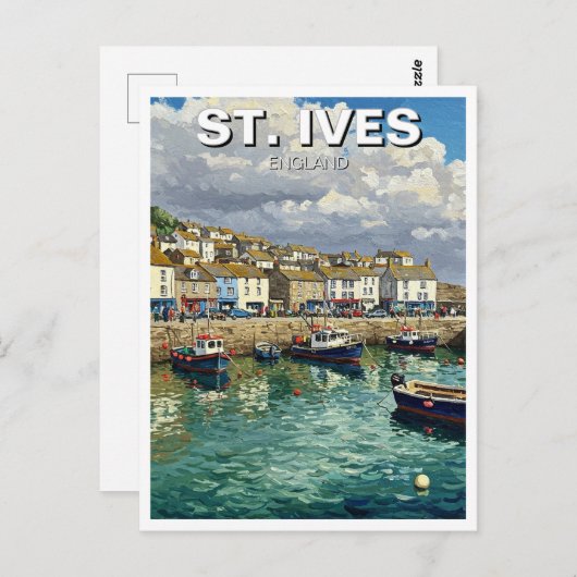 St. Ives Cornwall Engeland Reizen Briefkaart (Voorkant / Achterkant)