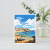 St Ives Cornwall Engeland Reizen illustratie Briefkaart (Staand voorkant)
