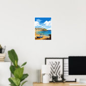 St Ives Cornwall Engeland Reizen illustratie Poster (Thuiskantoor)