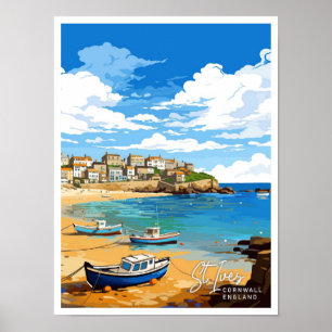 St Ives Cornwall Engeland Reizen illustratie Poster