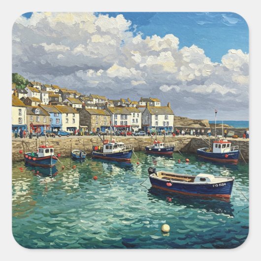 St. Ives Cornwall Engeland Reizen Vierkante Sticker (Voorkant)