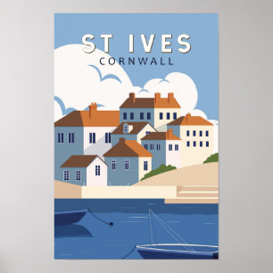 St Ives Cornwall Engeland Retro Reis Kunst Vintage Poster