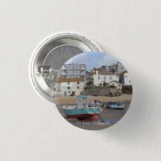 St. Ives, Cornwall, Engeland Ronde Button 3,2 Cm (Voorkant /achterkant)