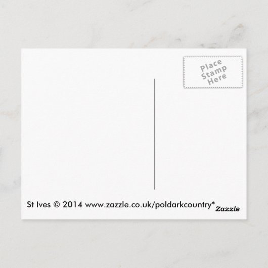 St Ives Cornwall England Briefkaart (Achterkant)