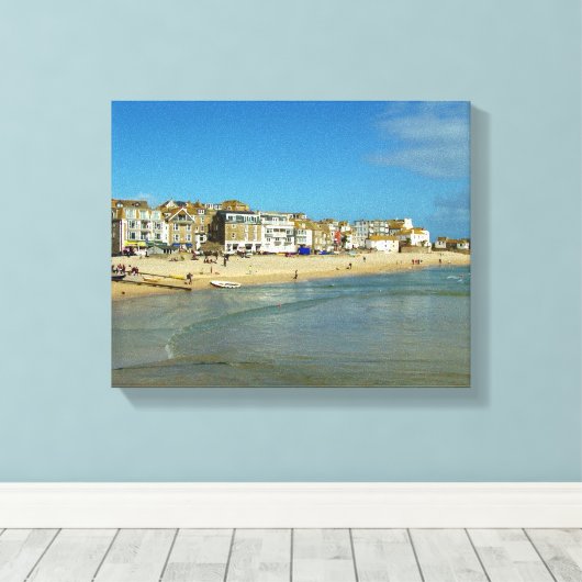 St. Ives Cornwall England Foto Canvas Afdruk (Insitu (Houten vloer))
