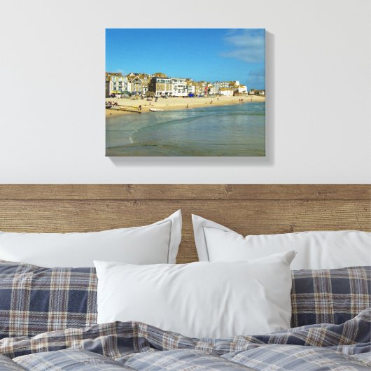 St. Ives Cornwall England Foto Canvas Afdruk (Insitu (Slaapkamer))