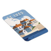 St. Ives Cornwall England Retro Travel Art Magneet (Rechterzijde)
