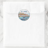 St. Ives Cornwall England Travel Ronde Sticker (Tas)