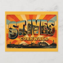 St Ives Cornwall Kuststad Kunstenaar Stad Vintage 