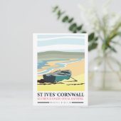 St Ives Cornwall nautische reisposter. Briefkaart (Staand voorkant)