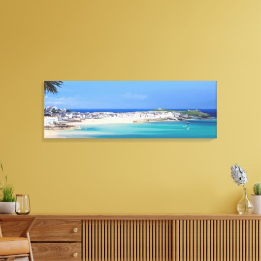 St Ives, Cornwall originele kunst Canvas Afdruk (Insitu (Woonkamer))