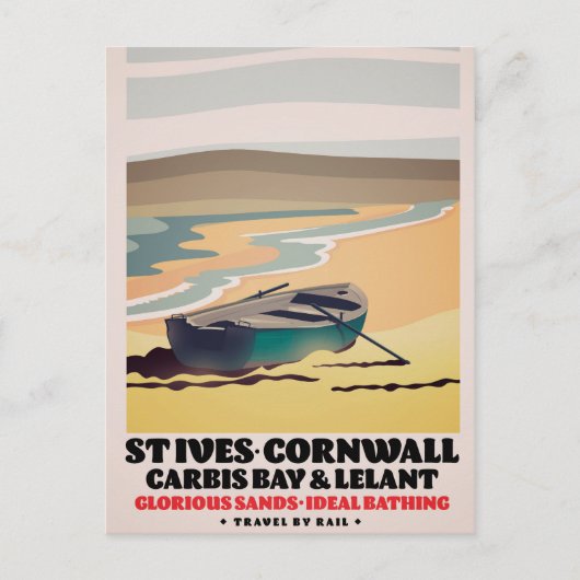 St Ives Cornwall Reisposter Briefkaart (Voorkant)