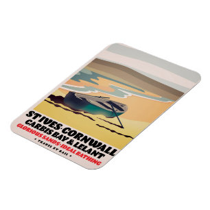 St Ives Cornwall Reisposter Magneet