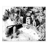 St Ives Cornwall  Sketch Rubberstempel (Afrduk)