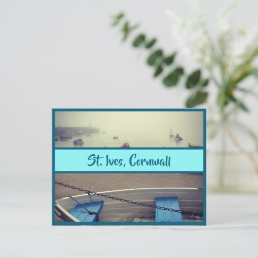 St. Ives Cornwall Wharf Afbeelding Briefkaart (Staand voorkant)