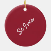 St Ives Harbour Pink Flowers Keramisch Ornament (Achterkant)