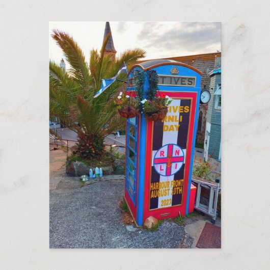 St. Ives - Telephone Box - Cornwall Briefkaart (Voorkant)