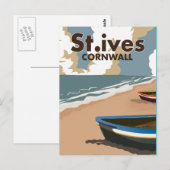 St.ives vintage reisposter briefkaart (Voorkant / Achterkant)