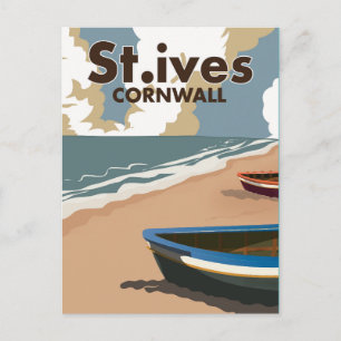 St.ives vintage reisposter briefkaart