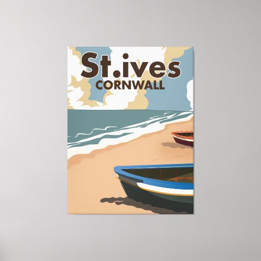 St.ives vintage reisposter canvas afdruk (Voorkant)