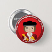 St. Ivo Kermatin Ronde Button 5,7 Cm (Voorkant /achterkant)
