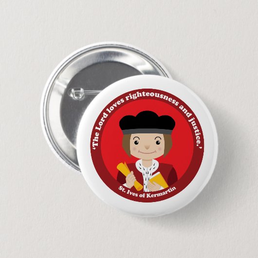 St. Ivo Kermatin Ronde Button 5,7 Cm (Voorkant /achterkant)