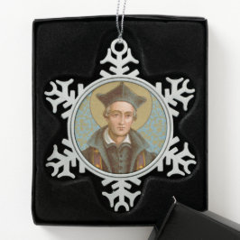 St. Ivo van Kermartin (BK 015) Tin Sneeuwvlok Ornament