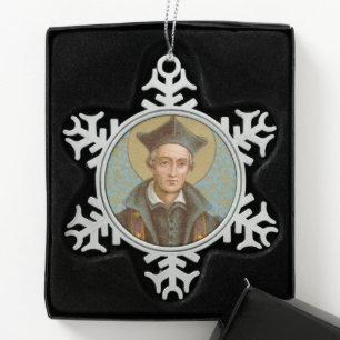 St. Ivo van Kermartin (BK 015) Tin Sneeuwvlok Ornament