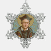 St. Ivo van Kermartin (BK 015) Tin Sneeuwvlok Ornament (Voorkant)