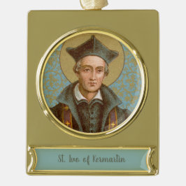 St. Ivo van Kermartin (BK 015) Verguld Banner Ornament