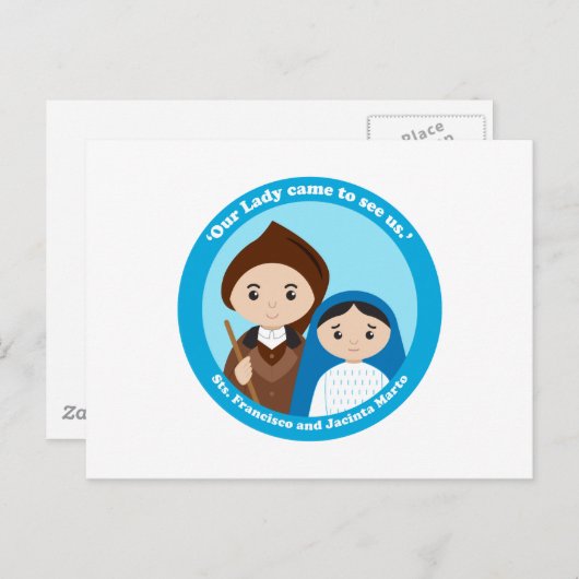 St. Jacinta en St. Francisco Marto Briefkaart (Voorkant / Achterkant)