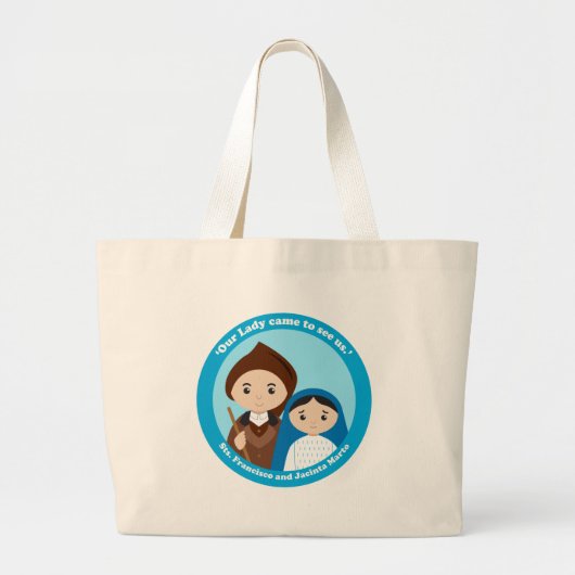 St. Jacinta en St. Francisco Marto Grote Tote Bag (Voorkant)
