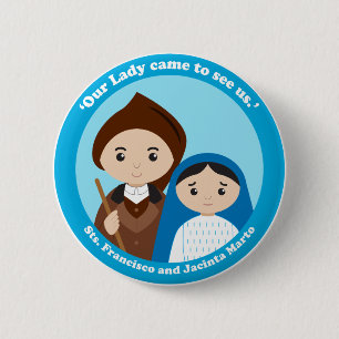 St. Jacinta en St. Francisco Marto Ronde Button 5,7 Cm