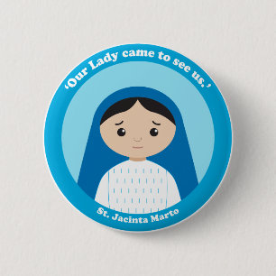 St. Jacinta Marto Ronde Button 5,7 Cm