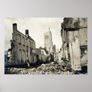 St. Jacob's Church, Ypres, juni 1915 Poster
