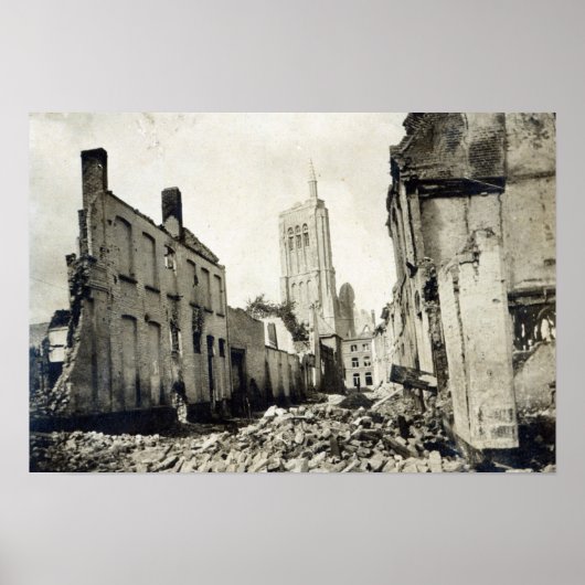 St. Jacob's Church, Ypres, juni 1915 Poster (Voorkant)